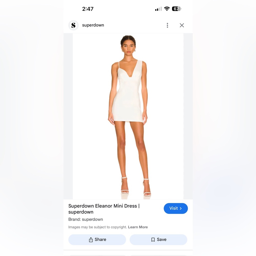 Superdown Ivory Mini Dress